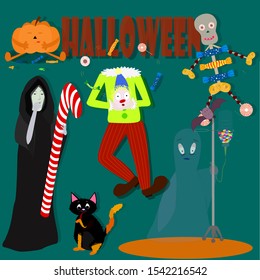 halloween party evil spirits and candy