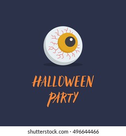 Halloween party eye icon.