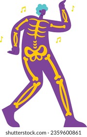 Halloween Party Festival Dancing Skeleton