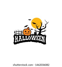 Halloween Party Festival Logo Design Vector
