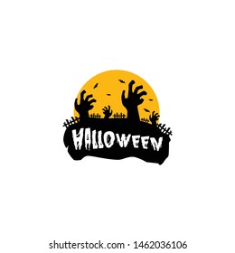 Halloween Party Festival Logo Design Vector