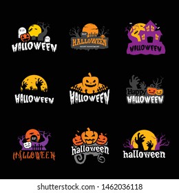 Halloween Party Festival Logo Design Vector