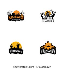 Halloween Party Festival Logo Design Vector