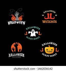 Halloween Party Festival Logo Design Vector