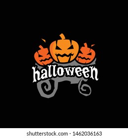 Halloween Party Festival Logo Design Vector