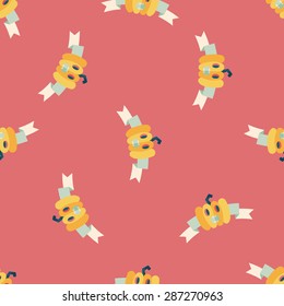 Halloween party flag flat icon,eps10 seamless pattern background