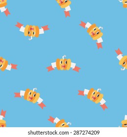 Halloween party flag flat icon,eps10 seamless pattern background
