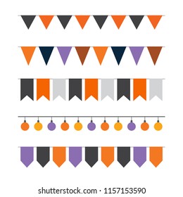 Halloween party flag set