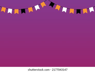Halloween Fahnen mit Partyfahnen. Halloween-Rahmen.