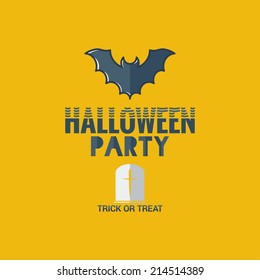 halloween party flat design background
