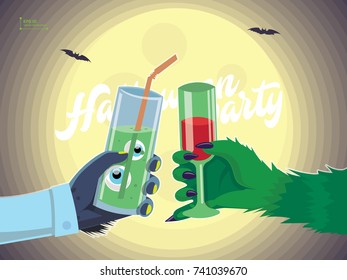 Halloween party  flyer background