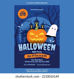 Halloween party flyer design template