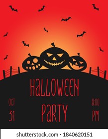 Halloween Party flyer. Happy Halloween banner