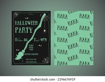 Halloween Party Flyer Layout, Illustrator 