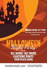 Halloween party flyer poster social  media post design
