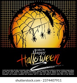 halloween party flyer and poster vector