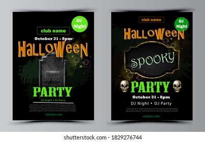 Vector de juego de volantes de la fiesta de Halloween