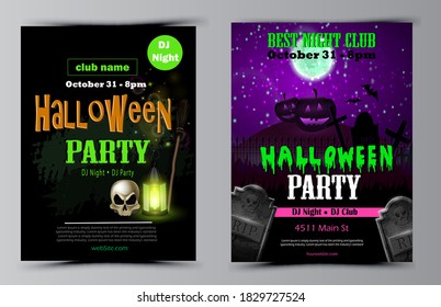 Vector de juego de volantes de la fiesta de Halloween