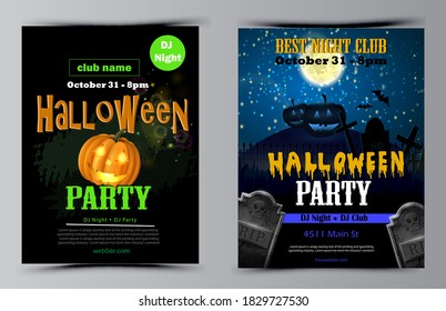 Vector de juego de volantes de la fiesta de Halloween