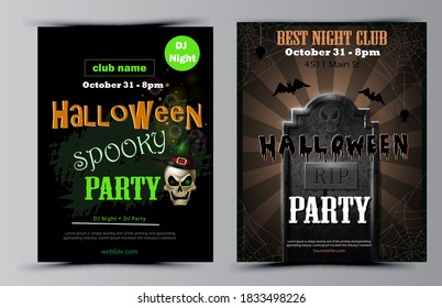 Vector de juego de volantes de la fiesta de Halloween