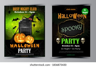 Vector de juego de volantes de la fiesta de Halloween