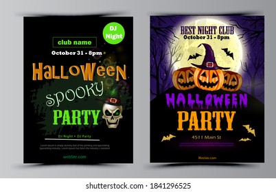 Vector de juego de volantes de la fiesta de Halloween