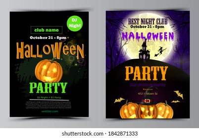 Vector de juego de volantes de la fiesta de Halloween