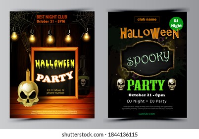 Vector de juego de volantes de la fiesta de Halloween