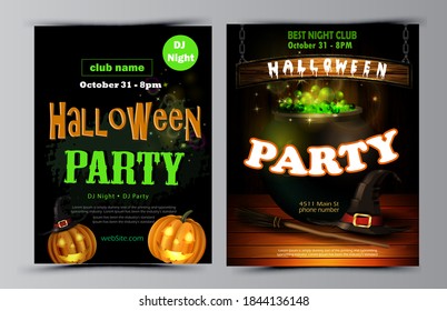 Vector de juego de volantes de la fiesta de Halloween