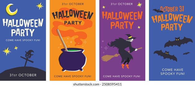 HALLOWEEN PARTY flyers or social media posts.
