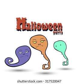 Halloween party with ghosts