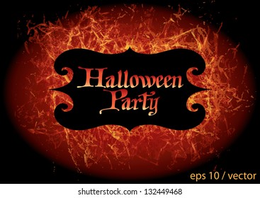 Halloween Party greeting card / dark / vector