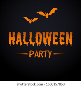 Halloween Party greeting card. Vector