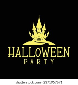 Halloween party Greeting Title Text with Cobwebs Spiders Bats Spooky Scary Text Ooze