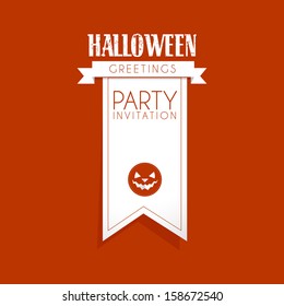 halloween party greeting vector design