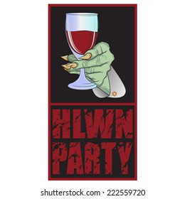 Halloween party, hand drawn, vector illustration