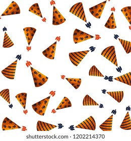 halloween party hat celebration pattern