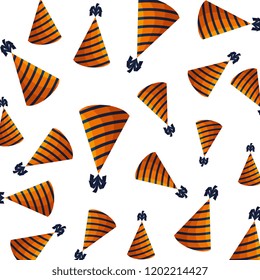halloween party hat celebration pattern