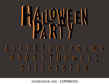 Halloween Party - Horror vector font