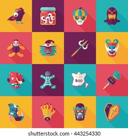 Halloween party icons set