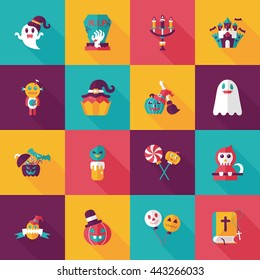 halloween party icons set