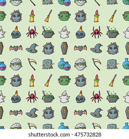 Halloween party icons set,eps10