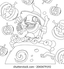 Halloween party images drawing. Vector images design. Fill the coloures.Helloween