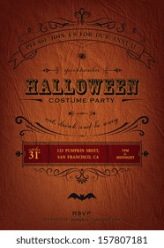 Halloween party invitation.