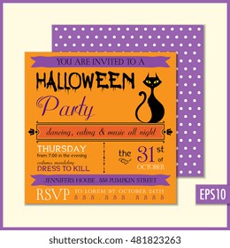 Halloween party invitation.