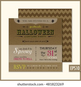 Halloween party invitation.