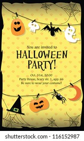 Halloween party invitation card