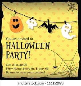 Halloween party invitation card