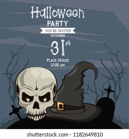Halloween party invitation card