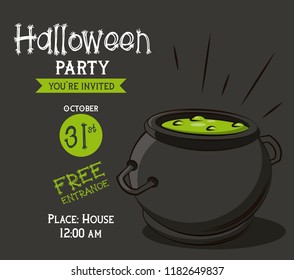 Halloween party invitation card